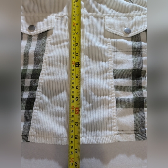 Reserve Fairfax Cropped Hooded Jacket Green/White Size Medium - Picture 9 of 10